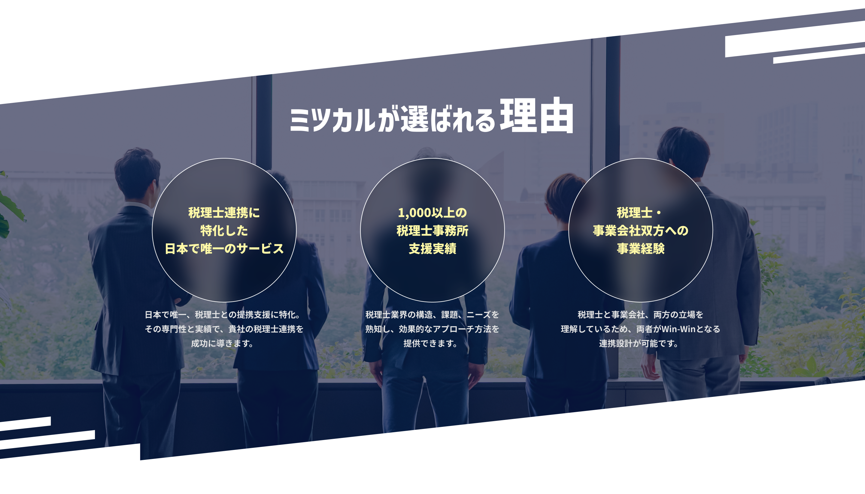 ミツカルが選ばれる理由